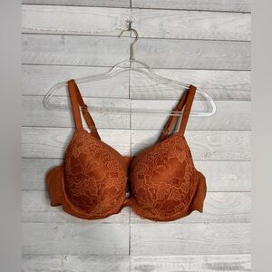 Auden Women's Lightly Lined Balconette Bra Size 44DD Rust